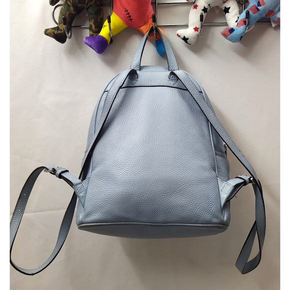 Michael Kors Blue Leather Studded Zipper Closure Top Handle Backpack main image 7